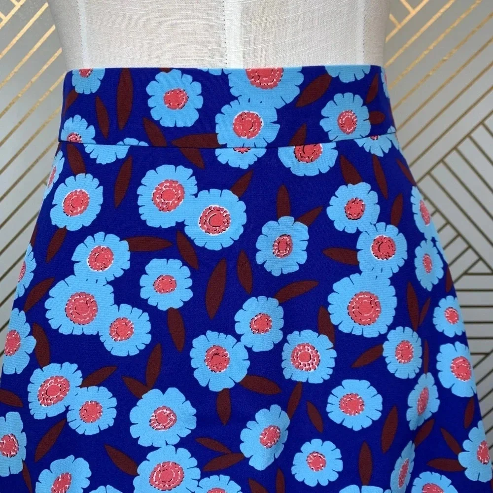Kate Spade Tangier Floral Double Layer Silk Skirt‎